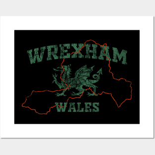 Wrexham Maps Vintage Posters and Art